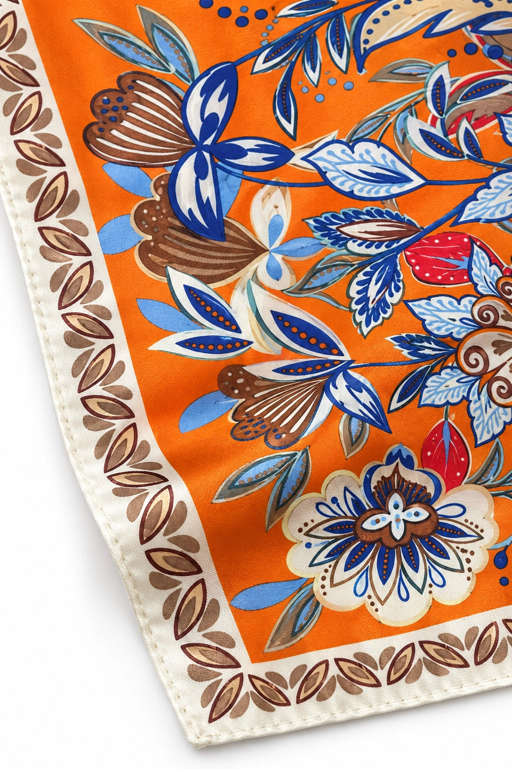 Amber Paisley Silk Scarf