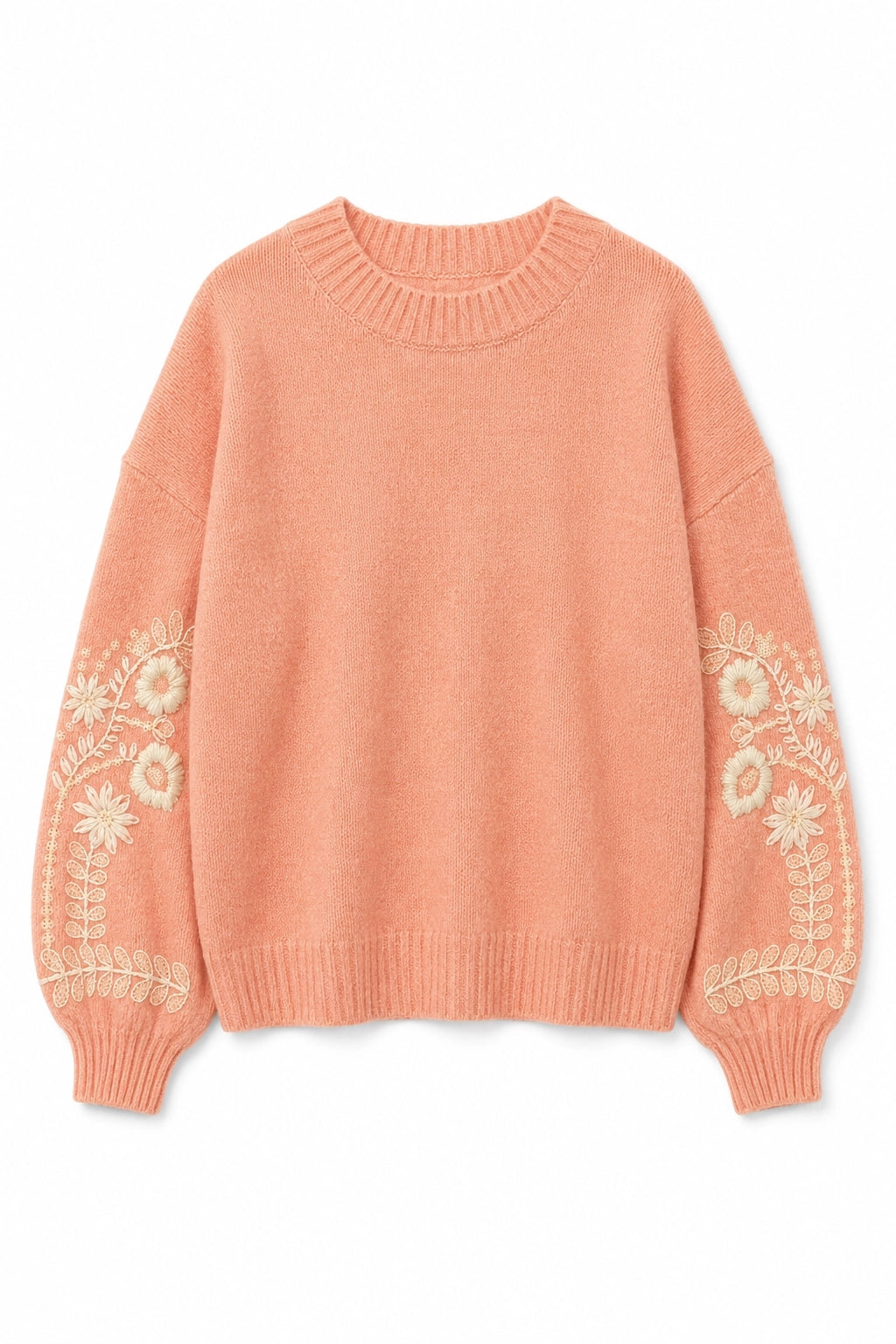 Apricot Detailed Sleeve Jumper, knitwear jumper from Something Pretty, alternative view