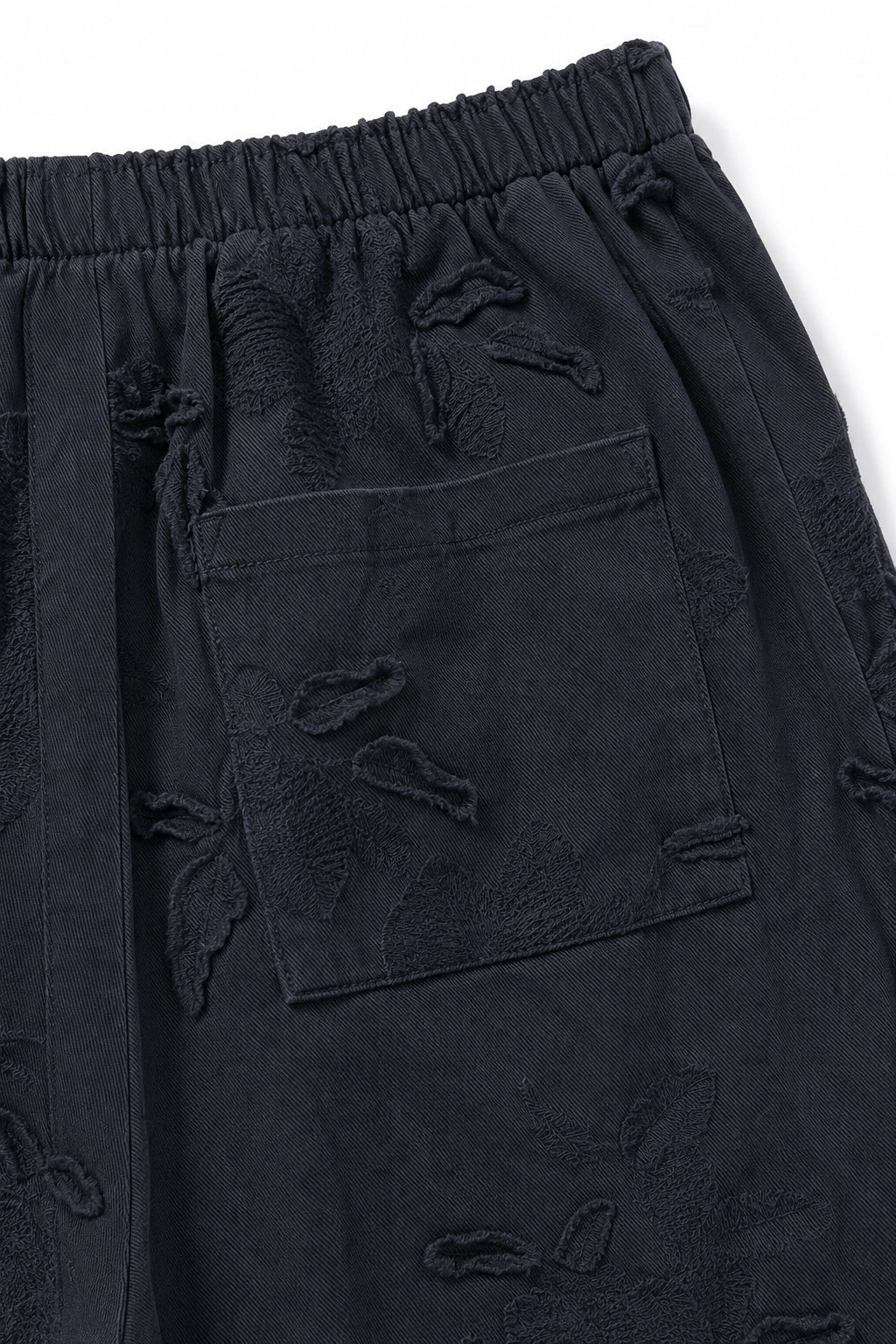 Black Floral Appliqué Pant, black floral appliqué pant from Something Pretty, alternative view