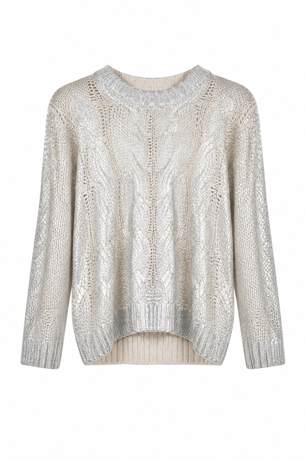 Silver Foil Cream Jumper