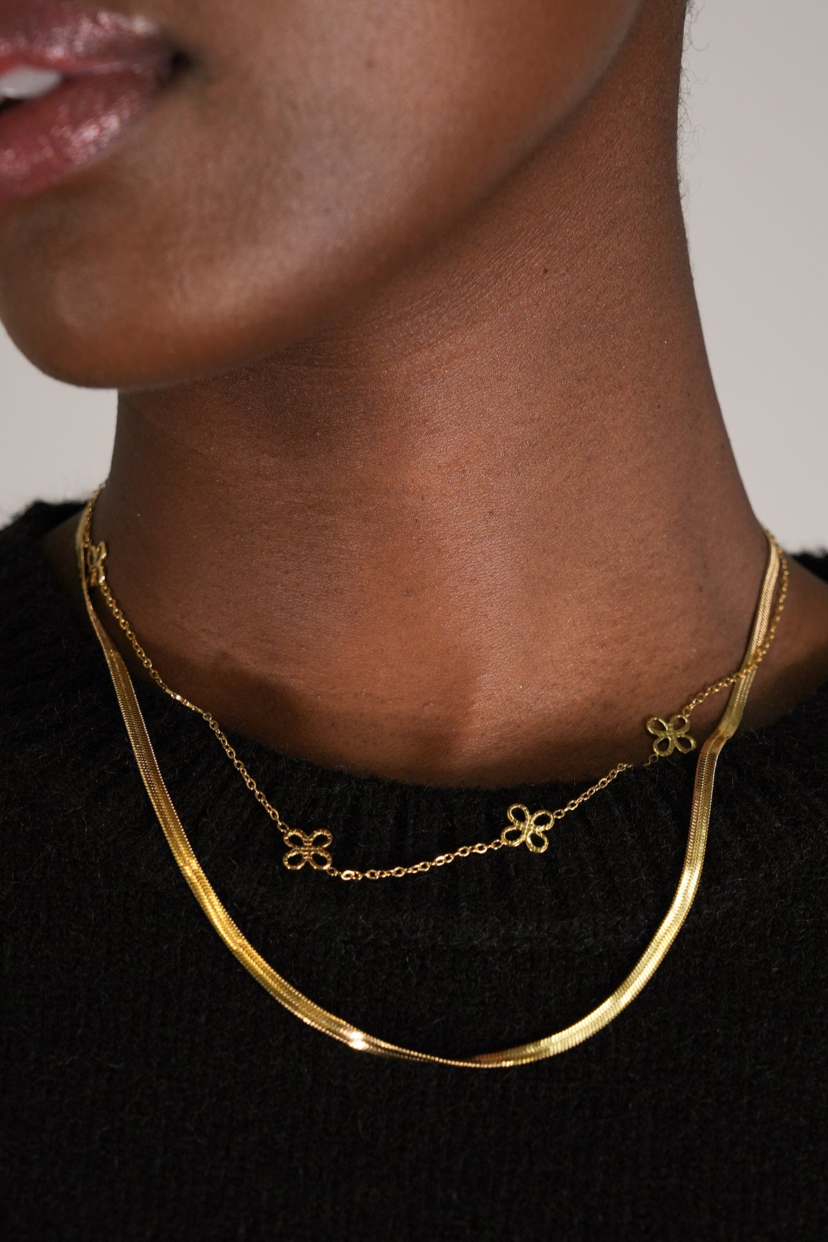 Double Stranded Daisy Necklace, necklace from Something Pretty, alternative view