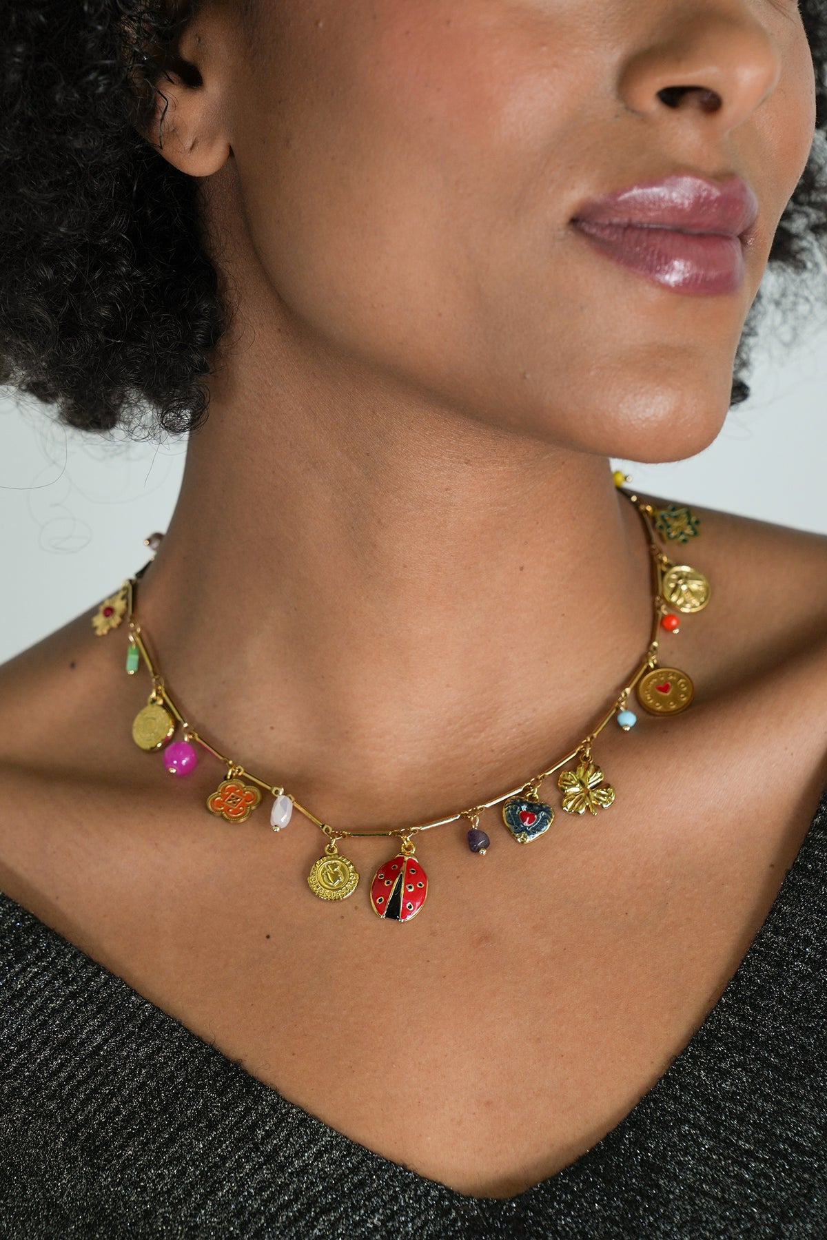 Ladybug Charm Necklace, a necklace from Something Pretty