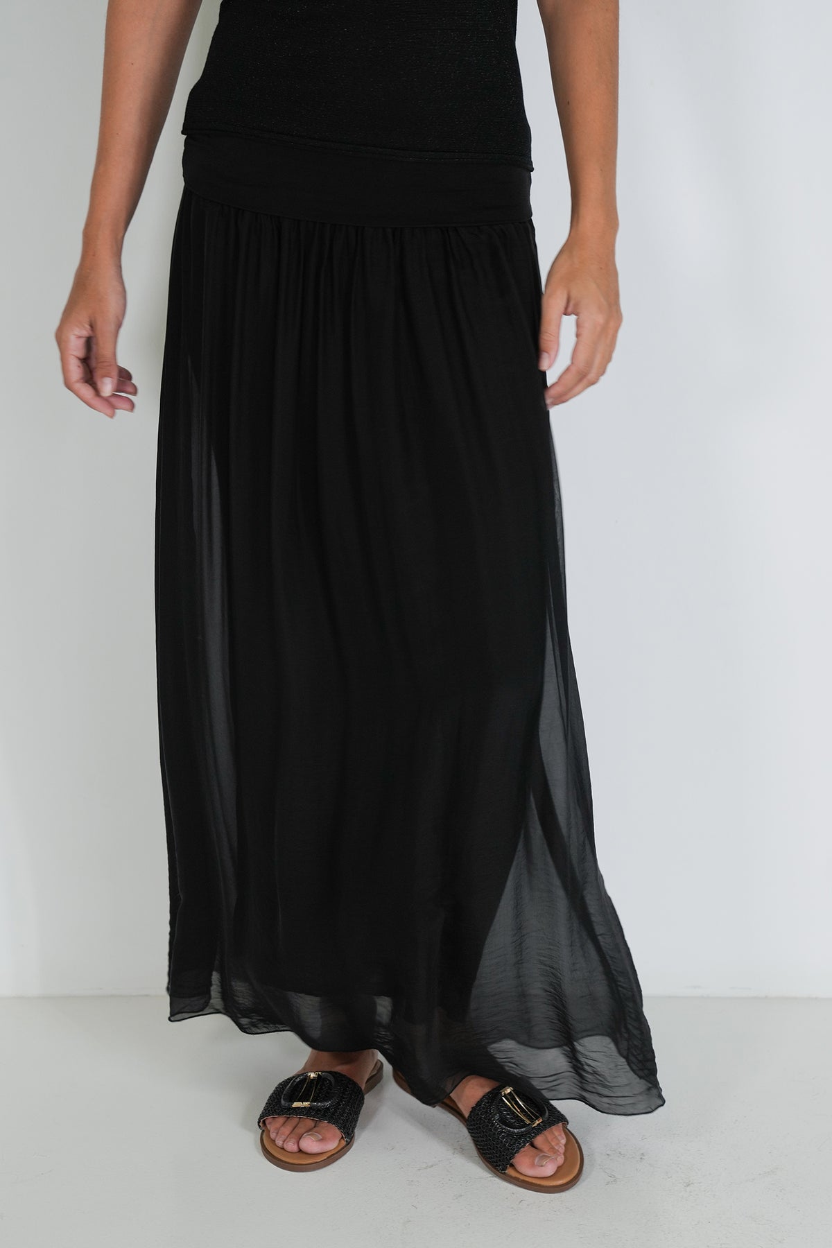 Black Silk Skirt
