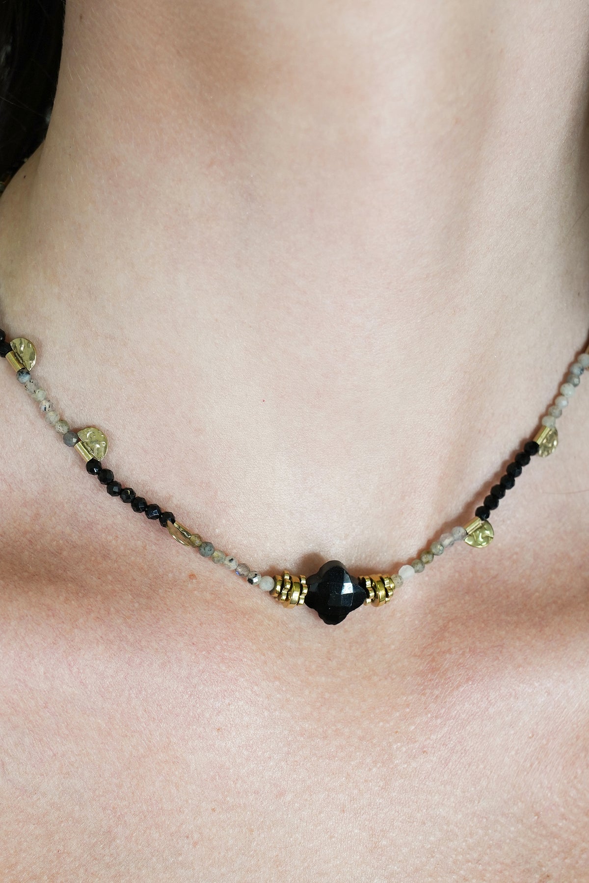 Black Shelly Necklace, necklace from Something Pretty, alternative view