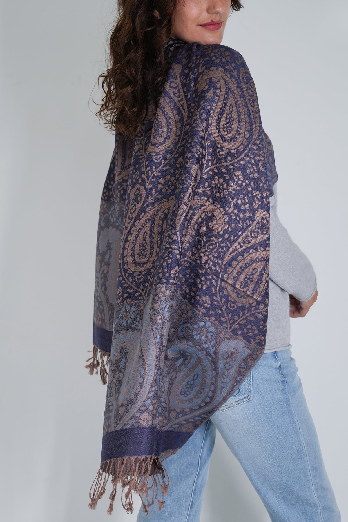 Navy Jenna Scarf