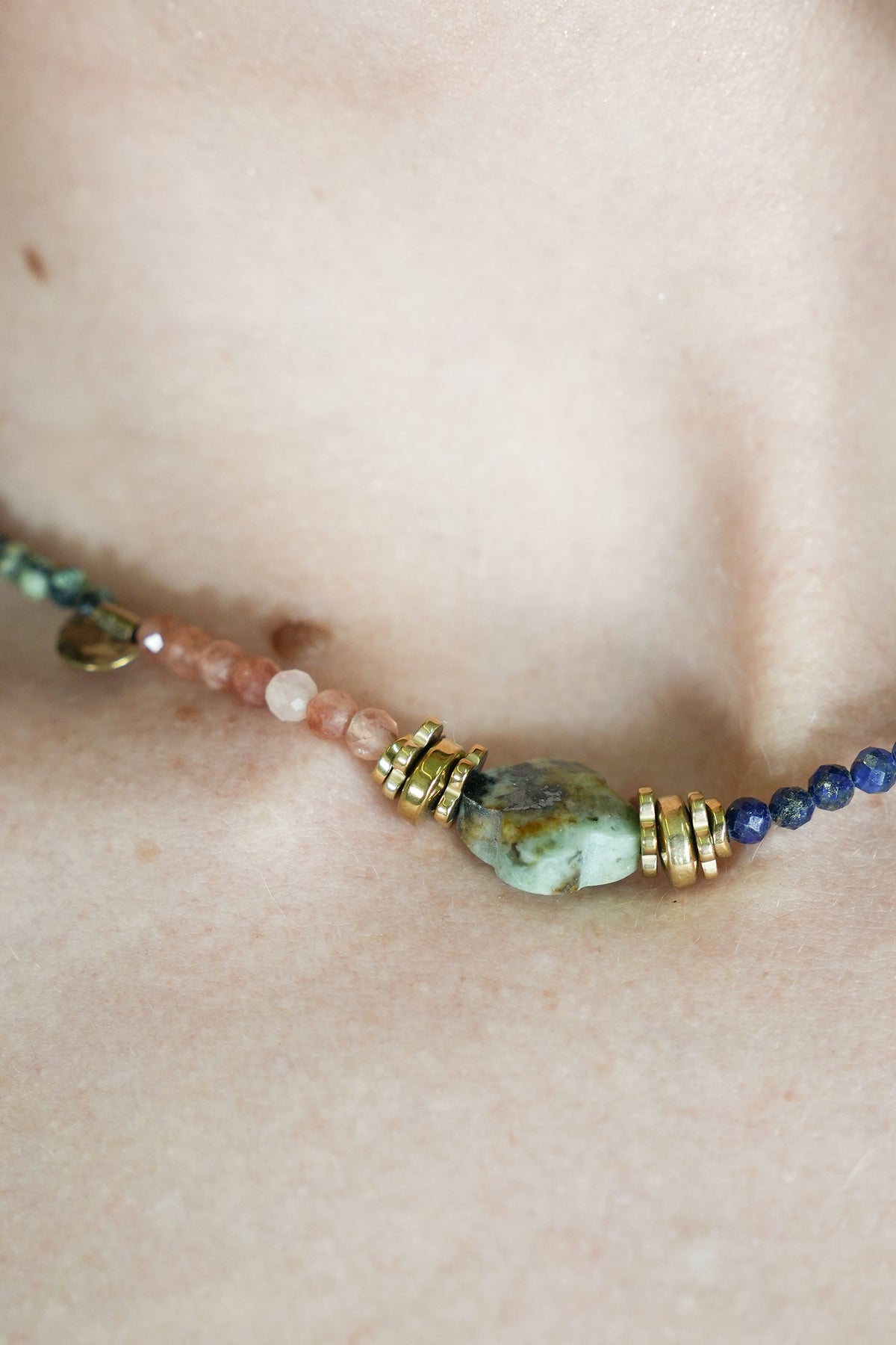 Colourful Shelly Necklace, necklace from Something Pretty, alternative view