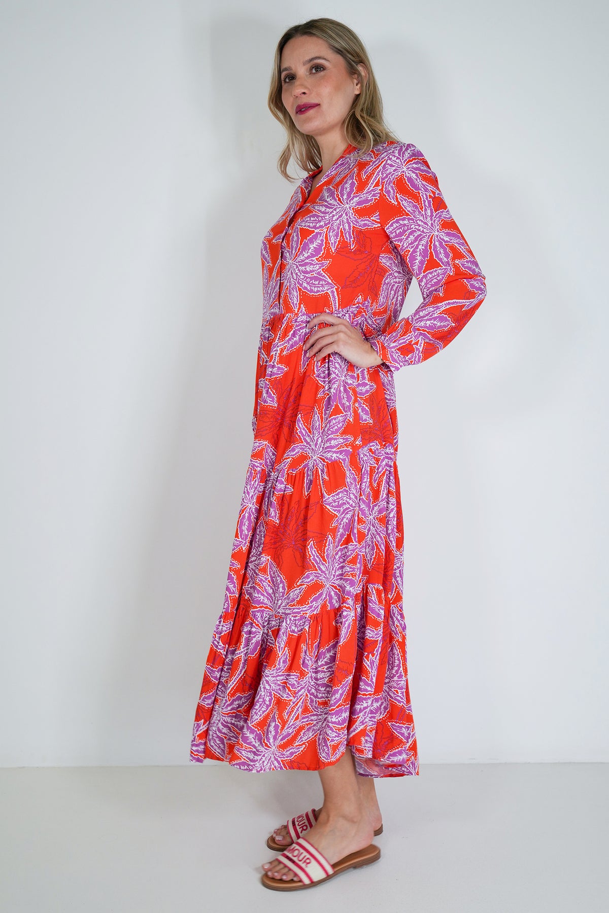 Red and Purple Kate Dress, printed dress from Something Pretty, alternative view