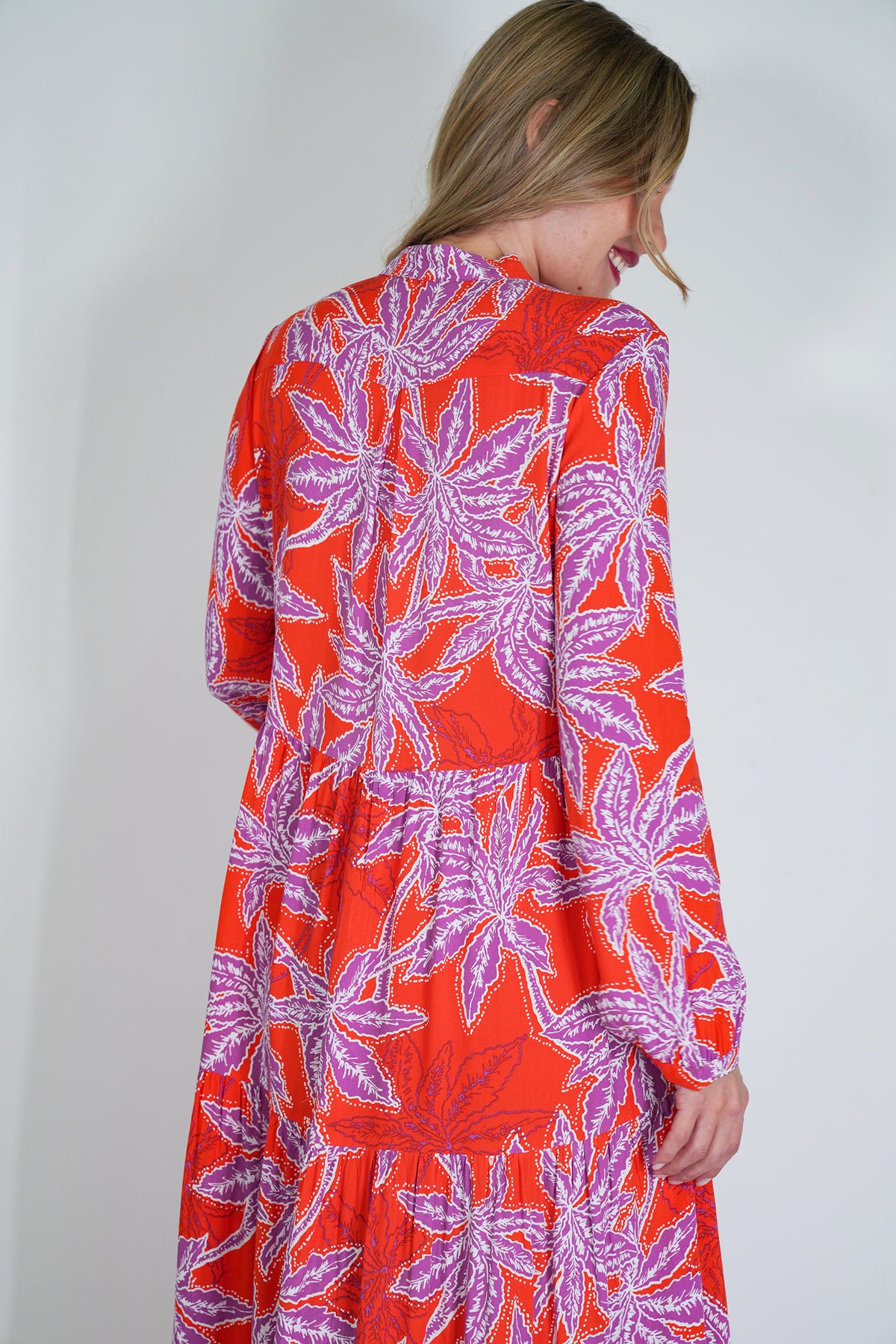 Red and Purple Kate Dress, printed dress from Something Pretty, alternative view