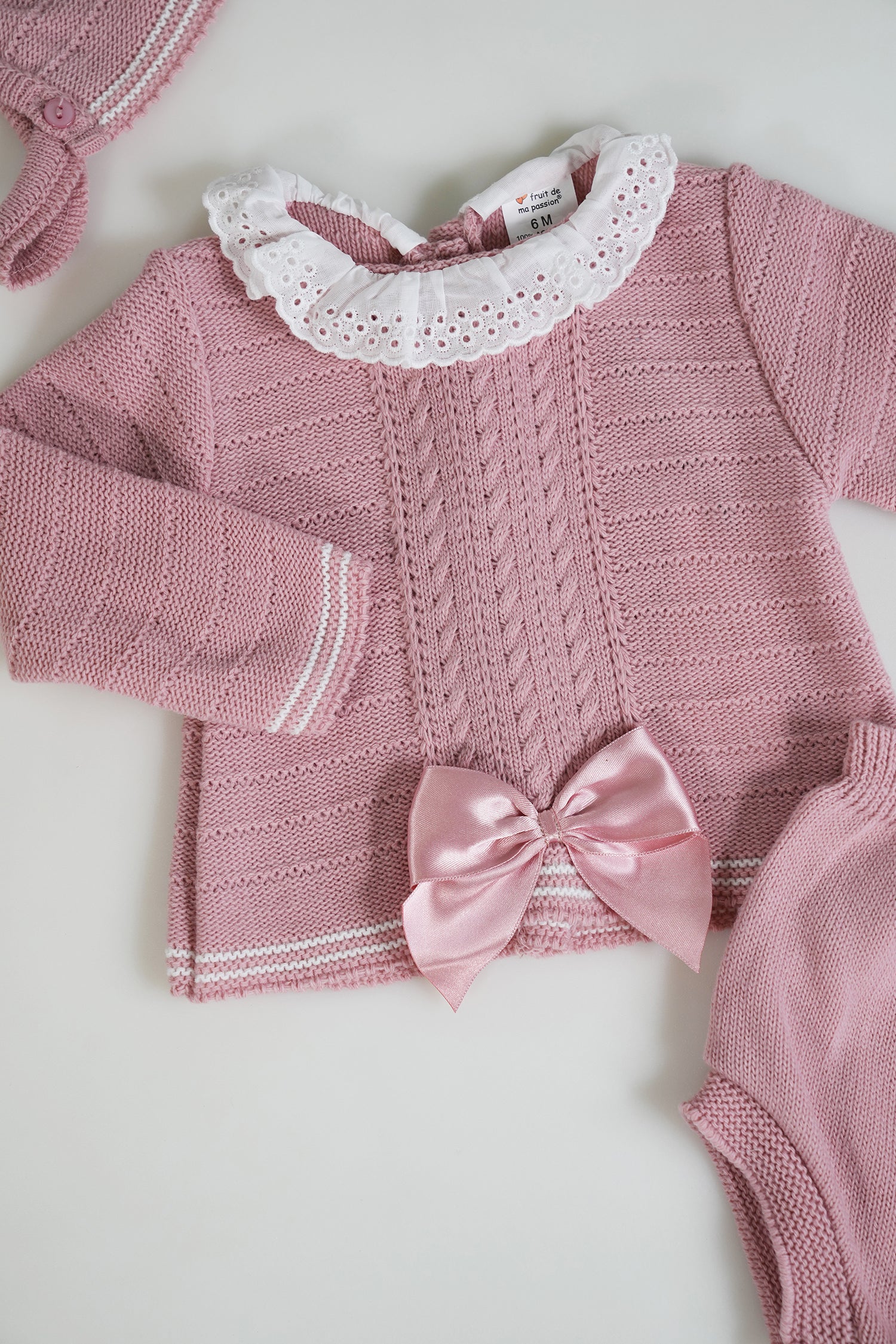 Dusty Pink Collared Knit Set