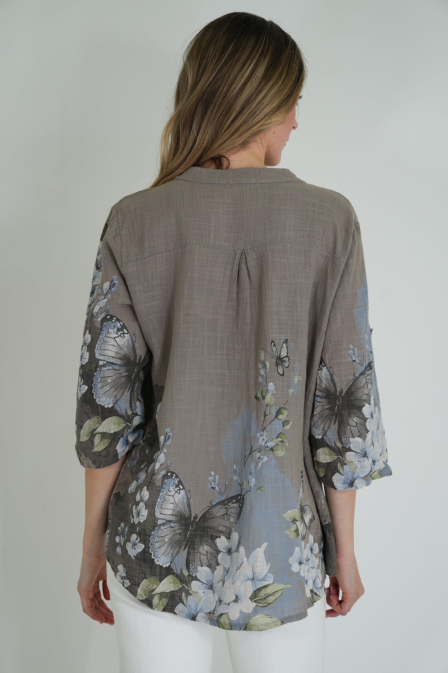Taupe Butterfly Shirt