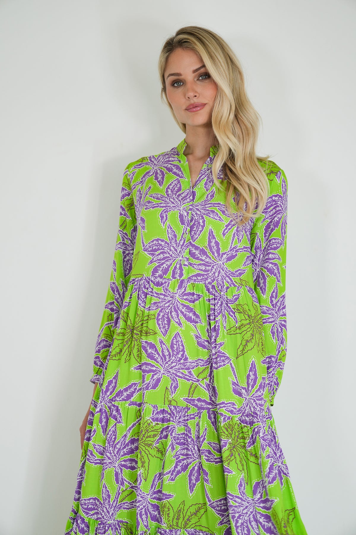 Lime and Purple Kate Dress, printed dress from Something Pretty, alternative view