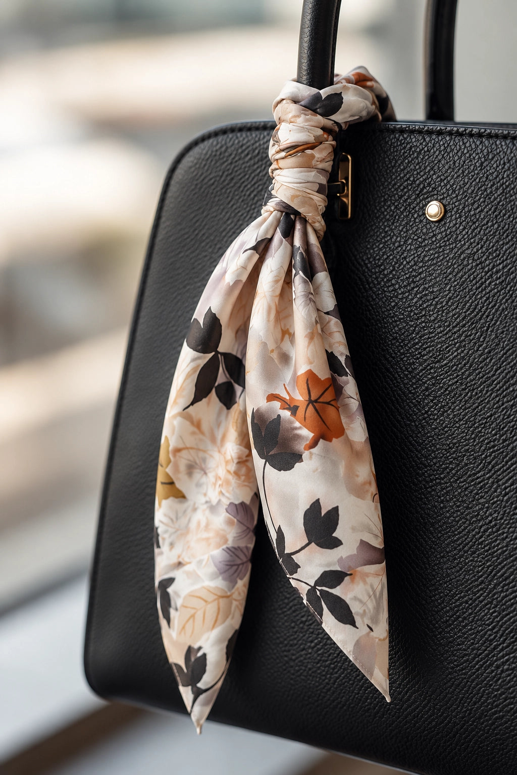 Midnight Botanica Silk Scarf