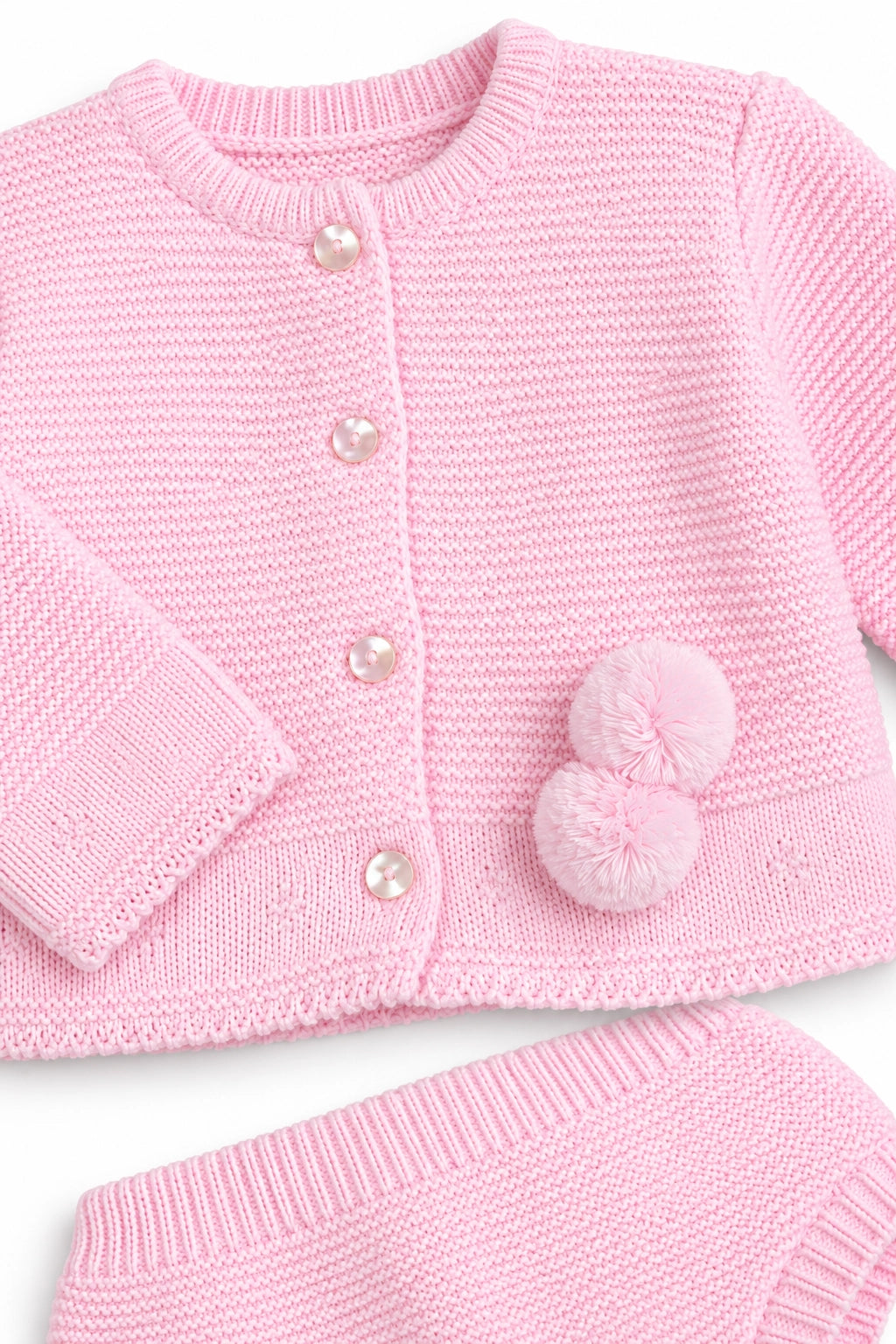 Pink Knit Bloomer Set