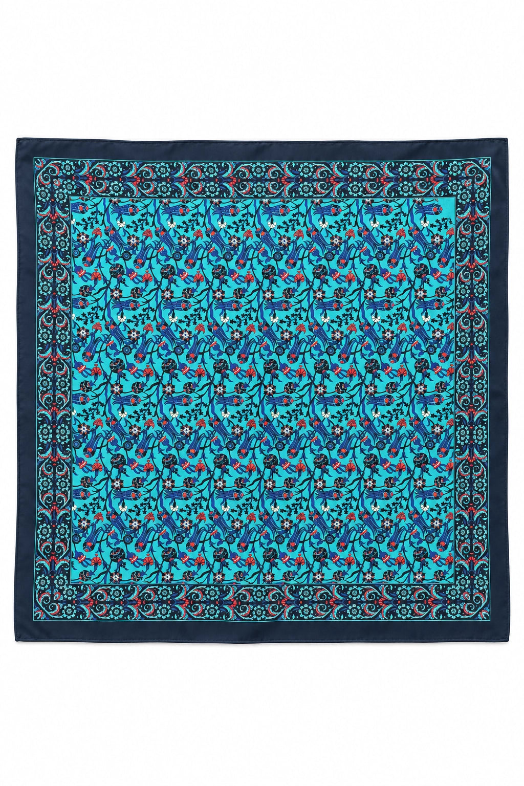 Sapphire Mosaic Silk Scarf