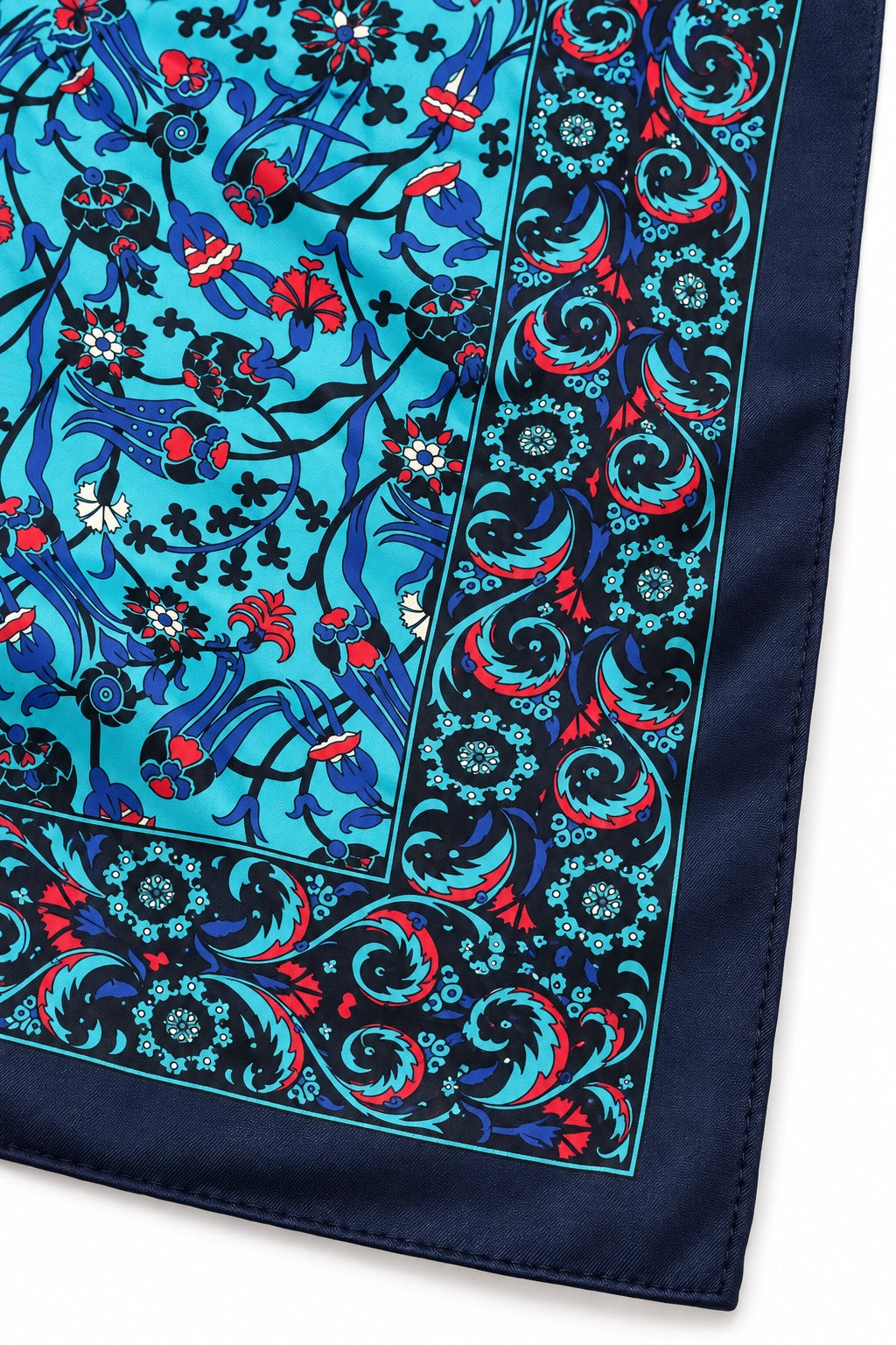 Sapphire Mosaic Silk Scarf