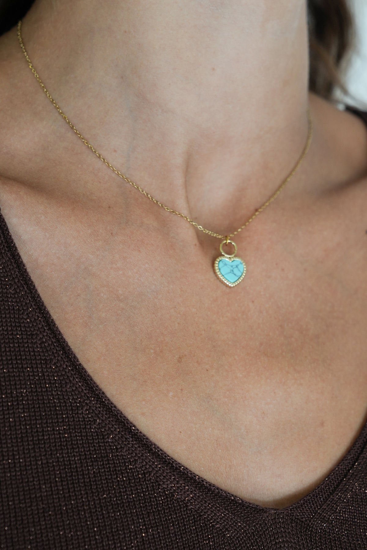 Turquoise Love Necklace, a necklace from Something Pretty