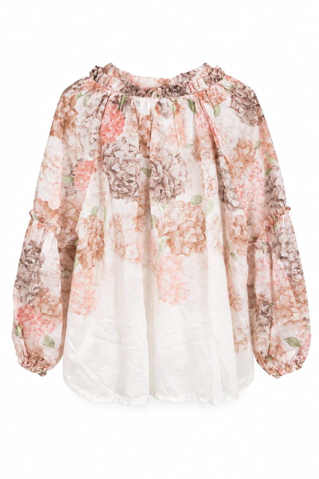 Taupe Floral Talia Blouse