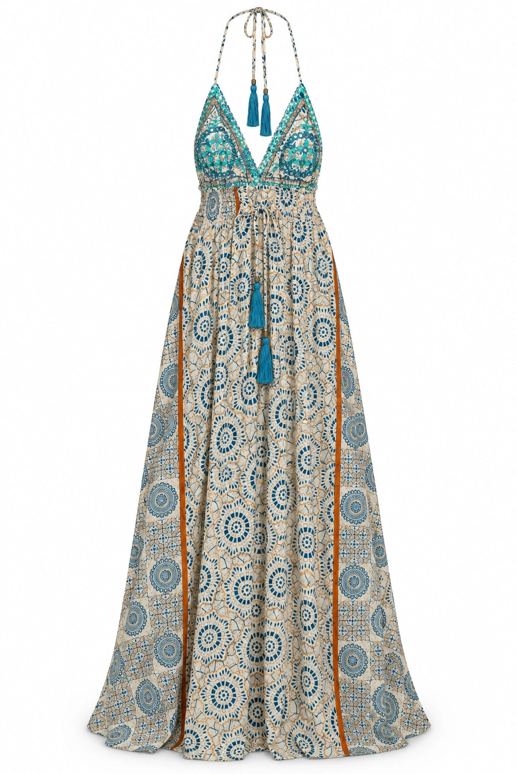 Turquoise Zaria Dress front