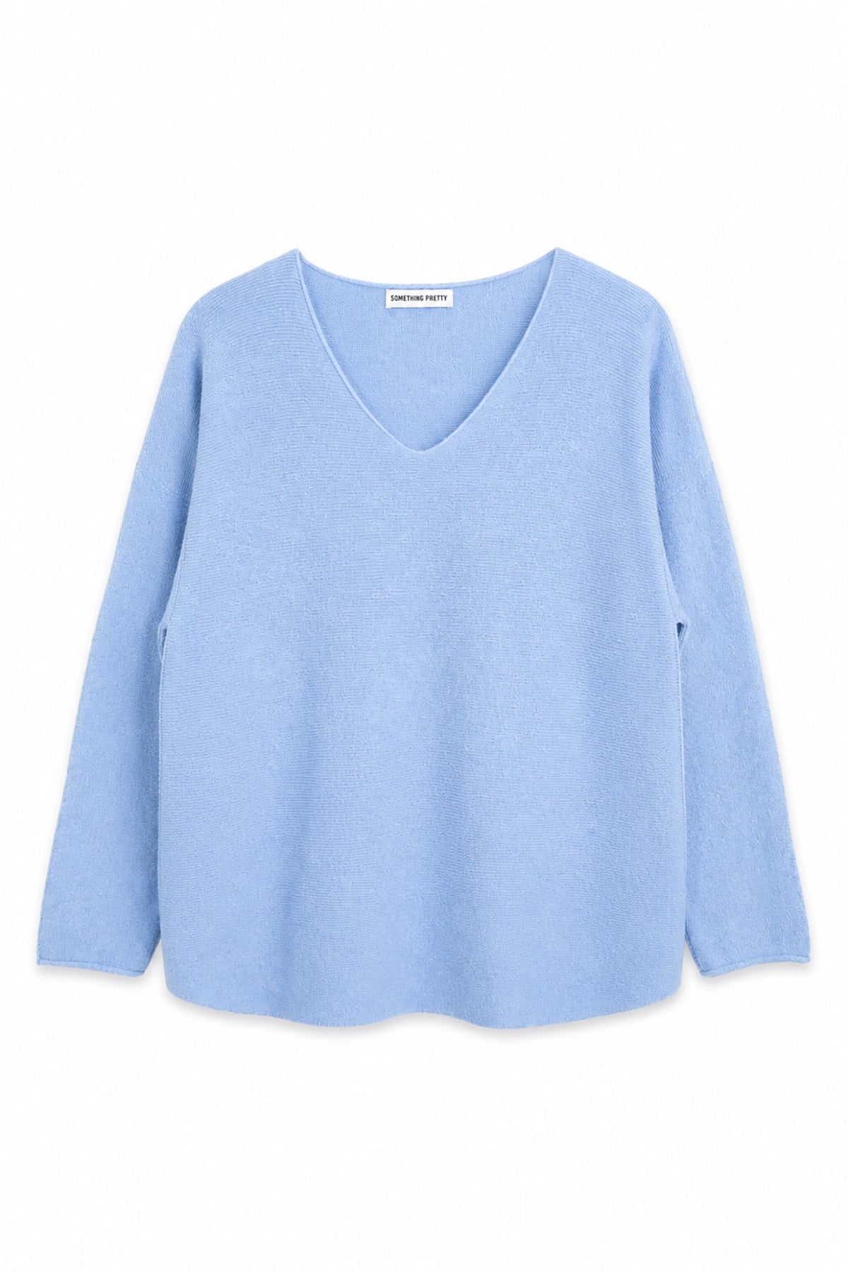 Light blue sweater on a white background