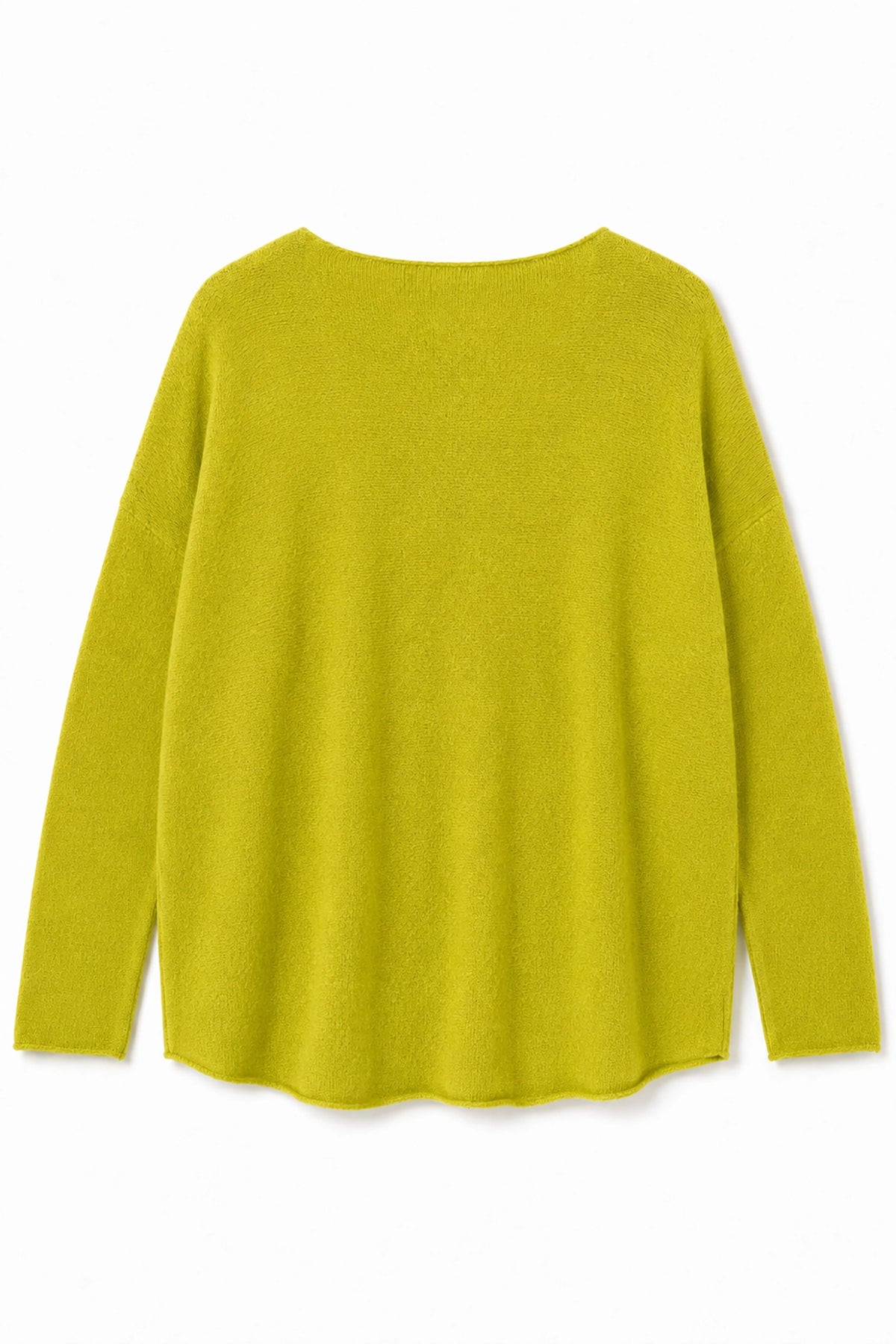 Yellow sweater on a white background