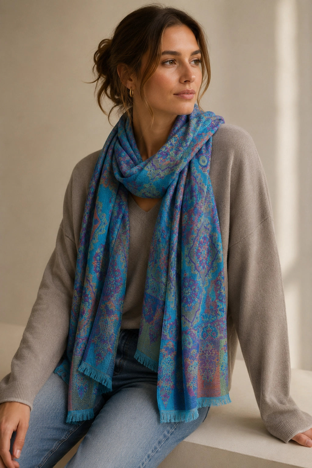 Turquoise Aria Scarf