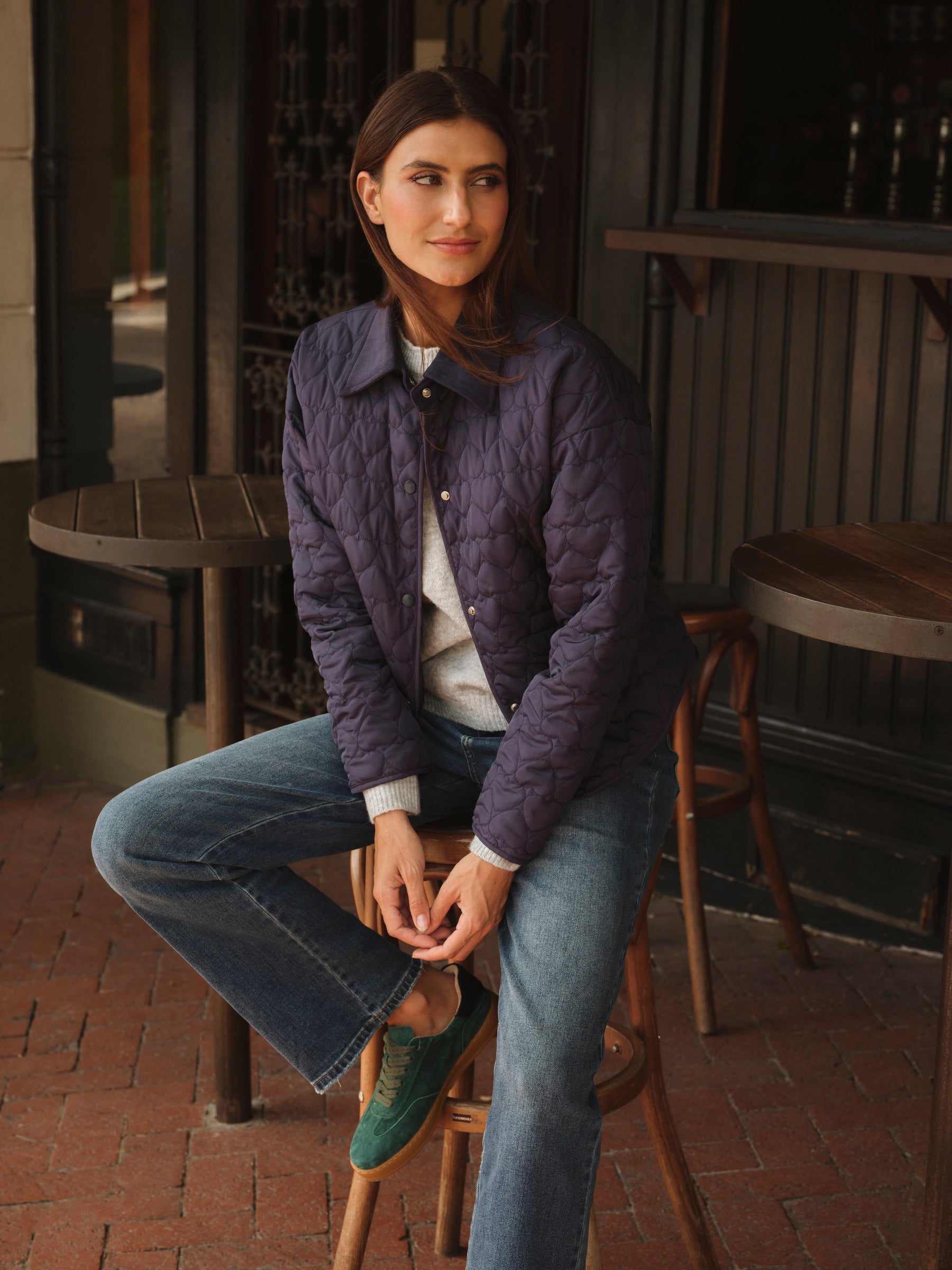 Navy Heart Puffer