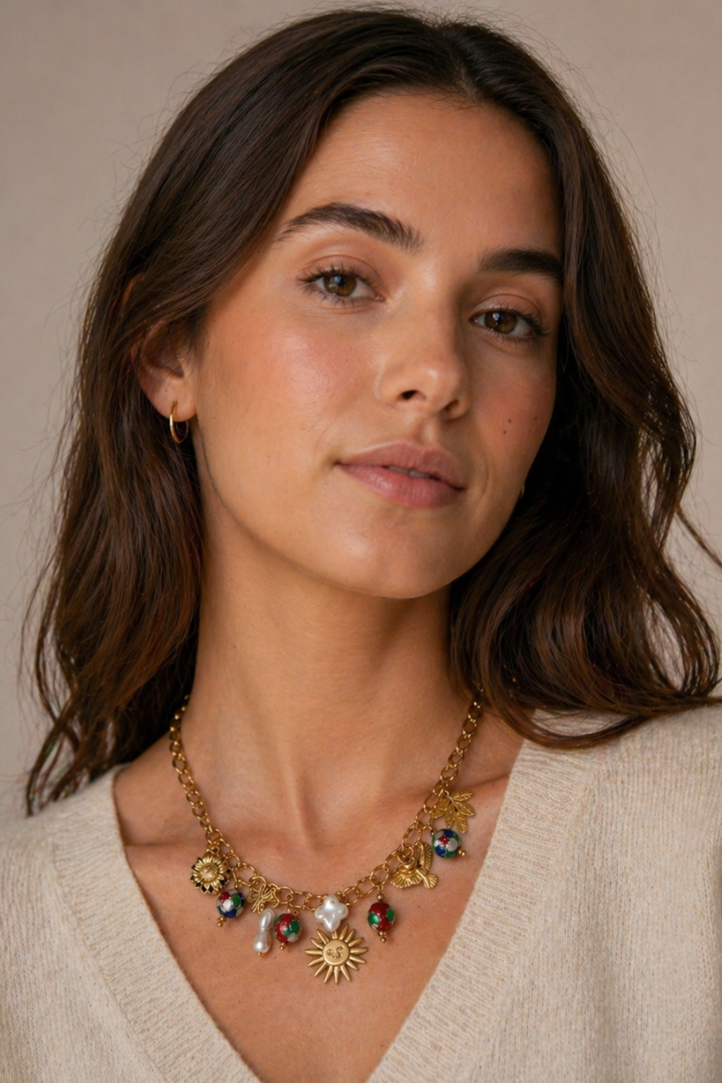 Happy Sun Charm Necklace, a necklace from Something Pretty