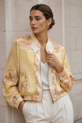 Yellow Amelia Bomber Jacket