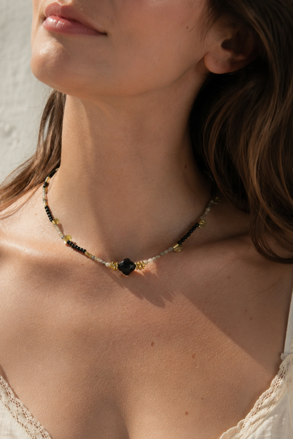 Black Shelly Necklace