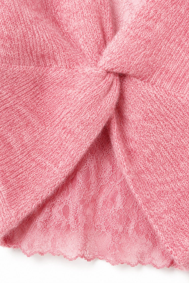 Coral Lace Inset Jumper, knitwear jumper from Something Pretty, alternative view