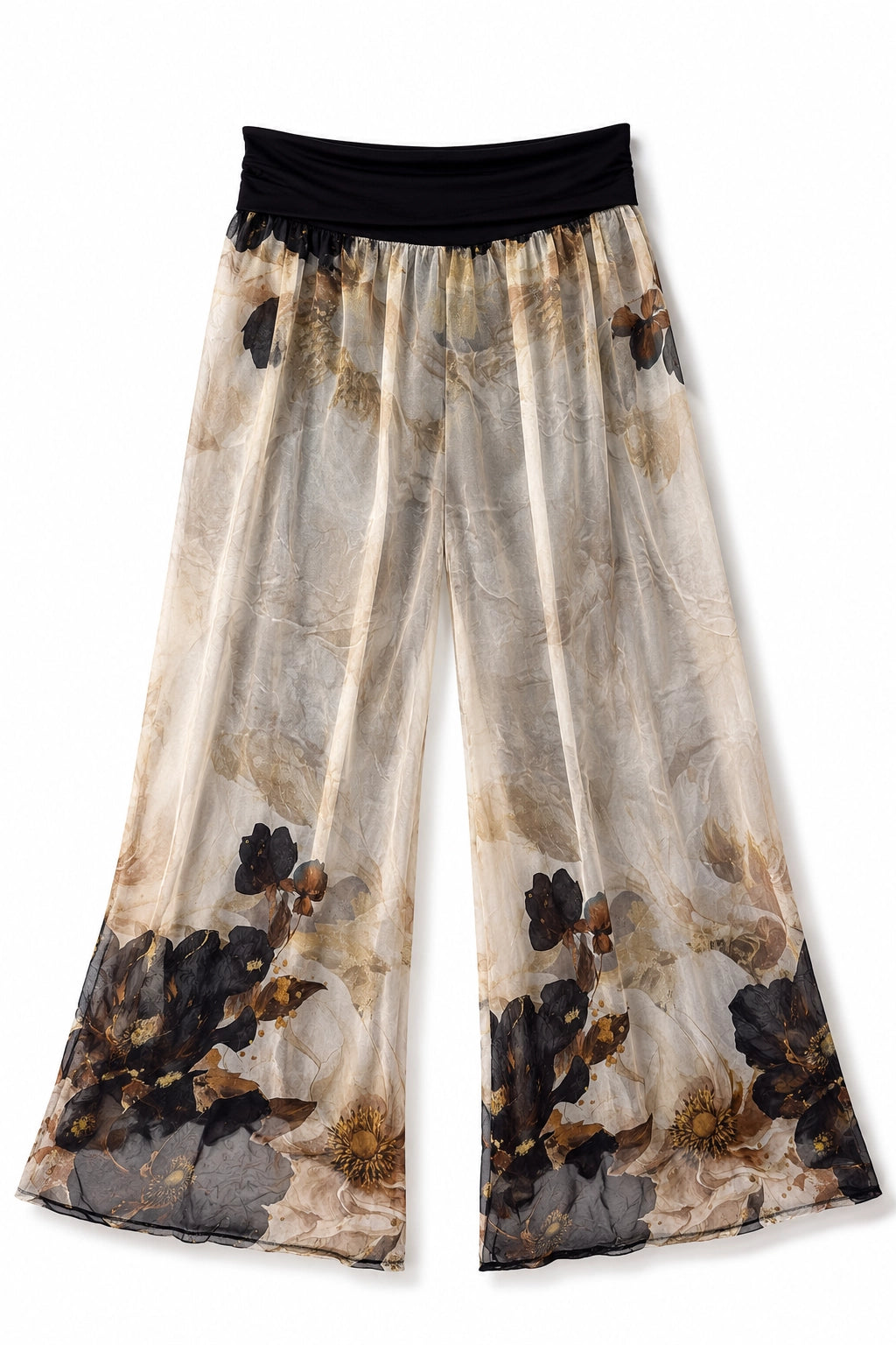 Cream and Black Savanna Silk Pant, silk pant from Something Pretty, alternative view