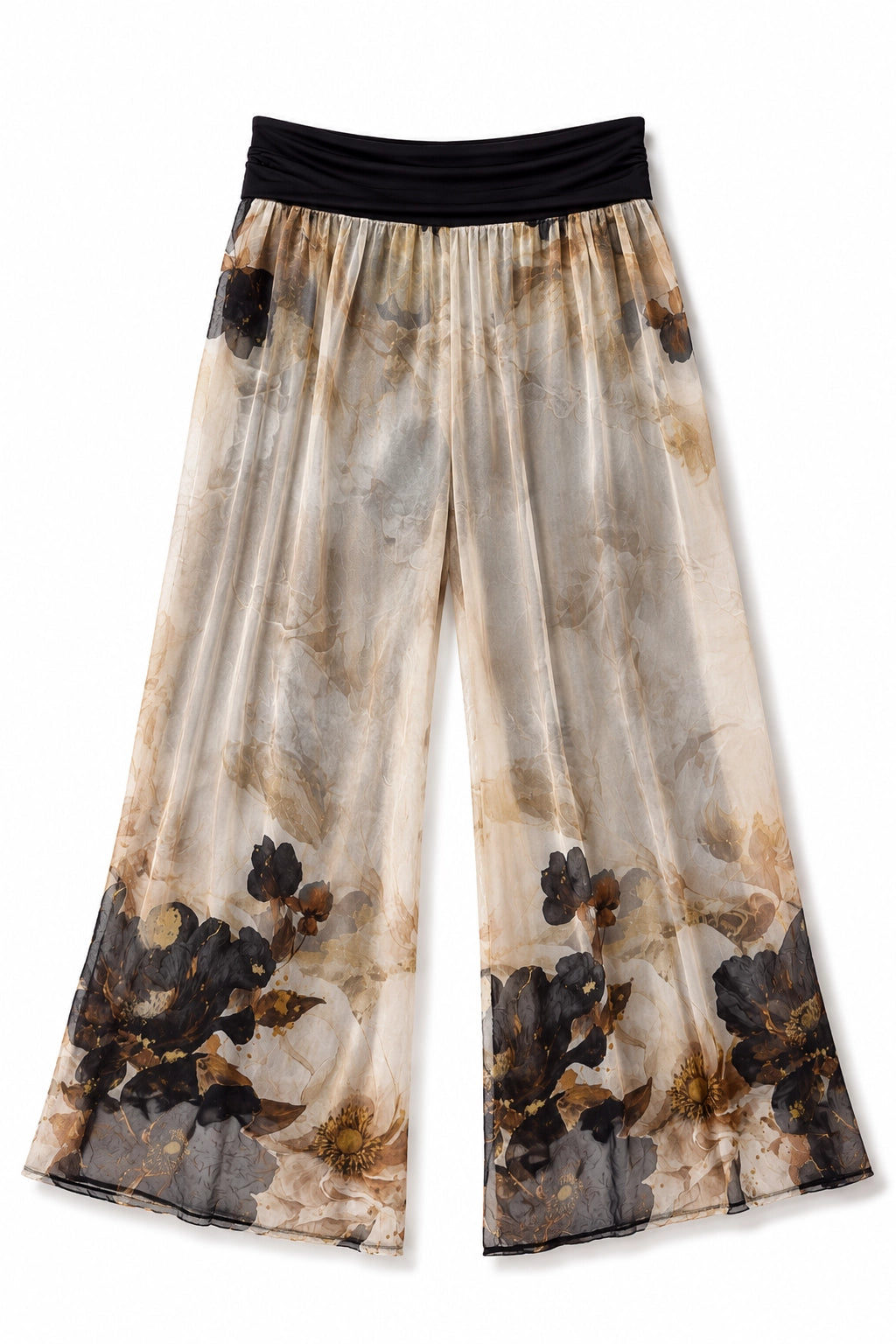 Cream and Black Savanna Silk Pant, silk pant from Something Pretty, alternative view