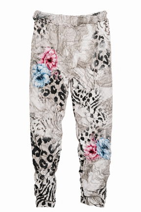 Printed Floral Foil Jogger