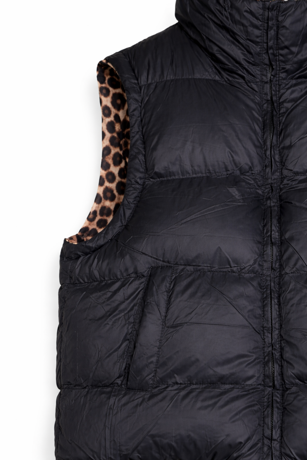 Leopard Sleeveless Puffer