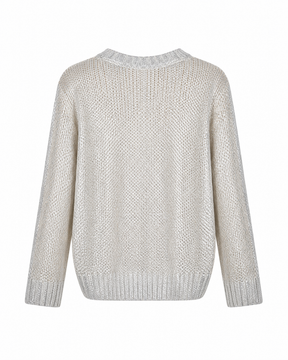 Silver Foil Cream Jumper