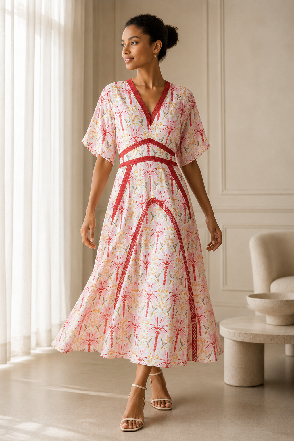 Coral Darcy Dress