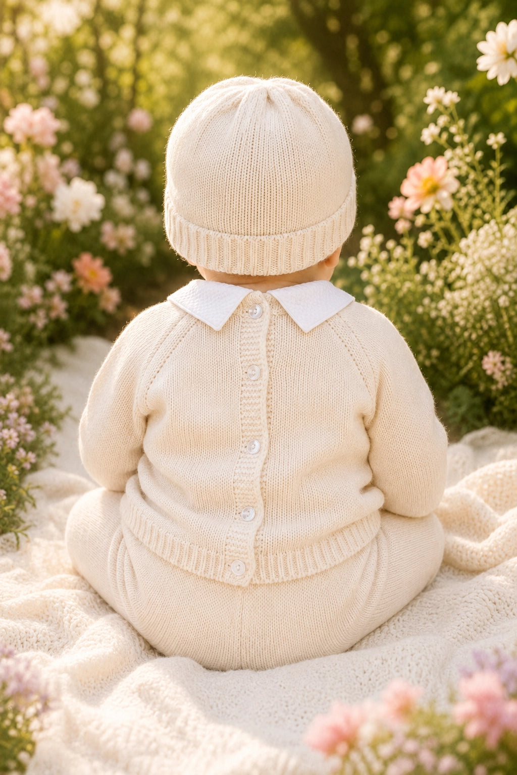 Cream Newborn Knit Set