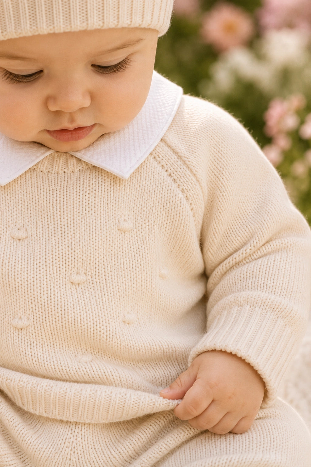 Cream Newborn Knit Set