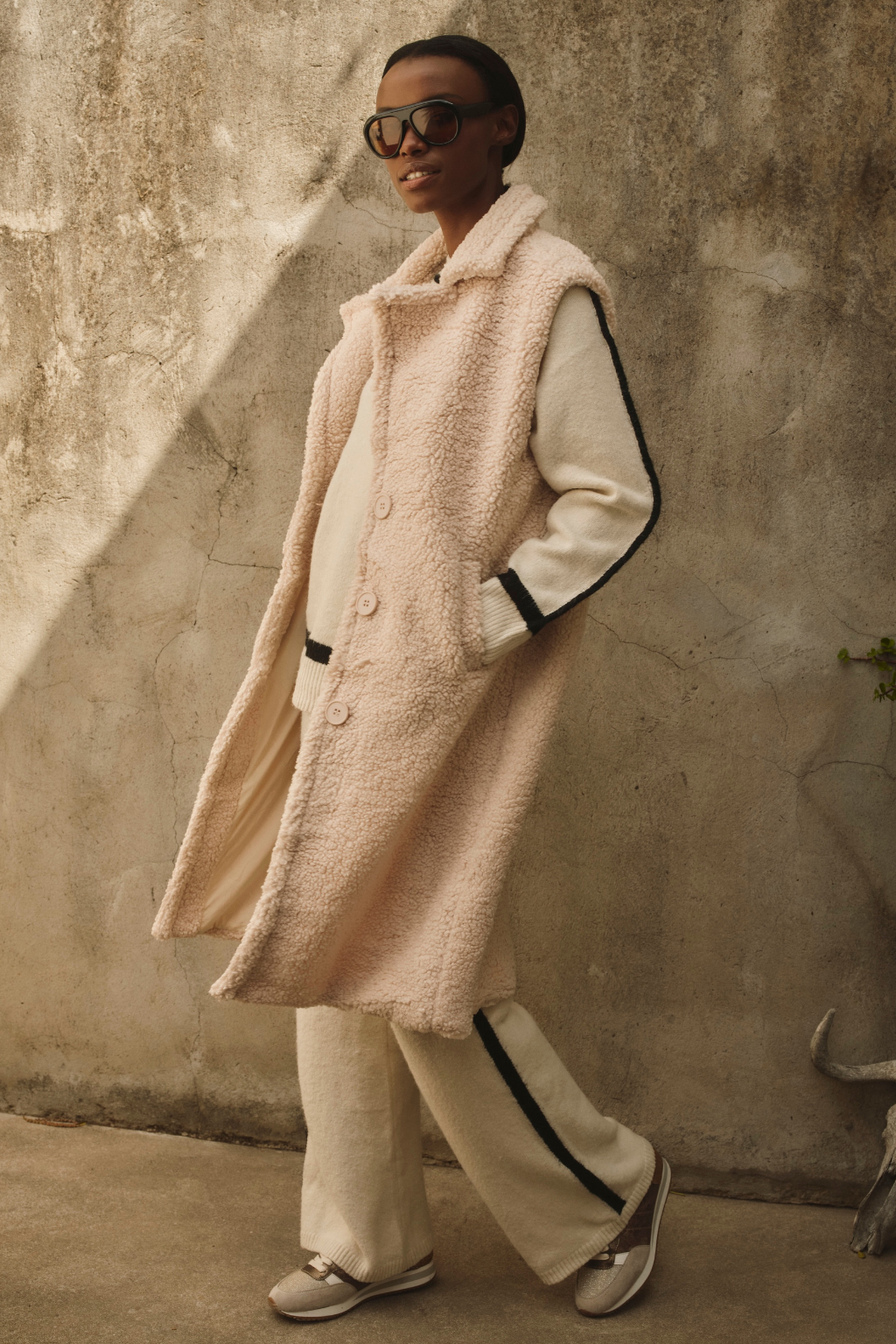 Cream Teddy Gilet