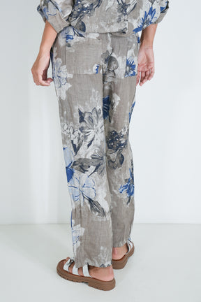 Taupe Delphine Linen Pant