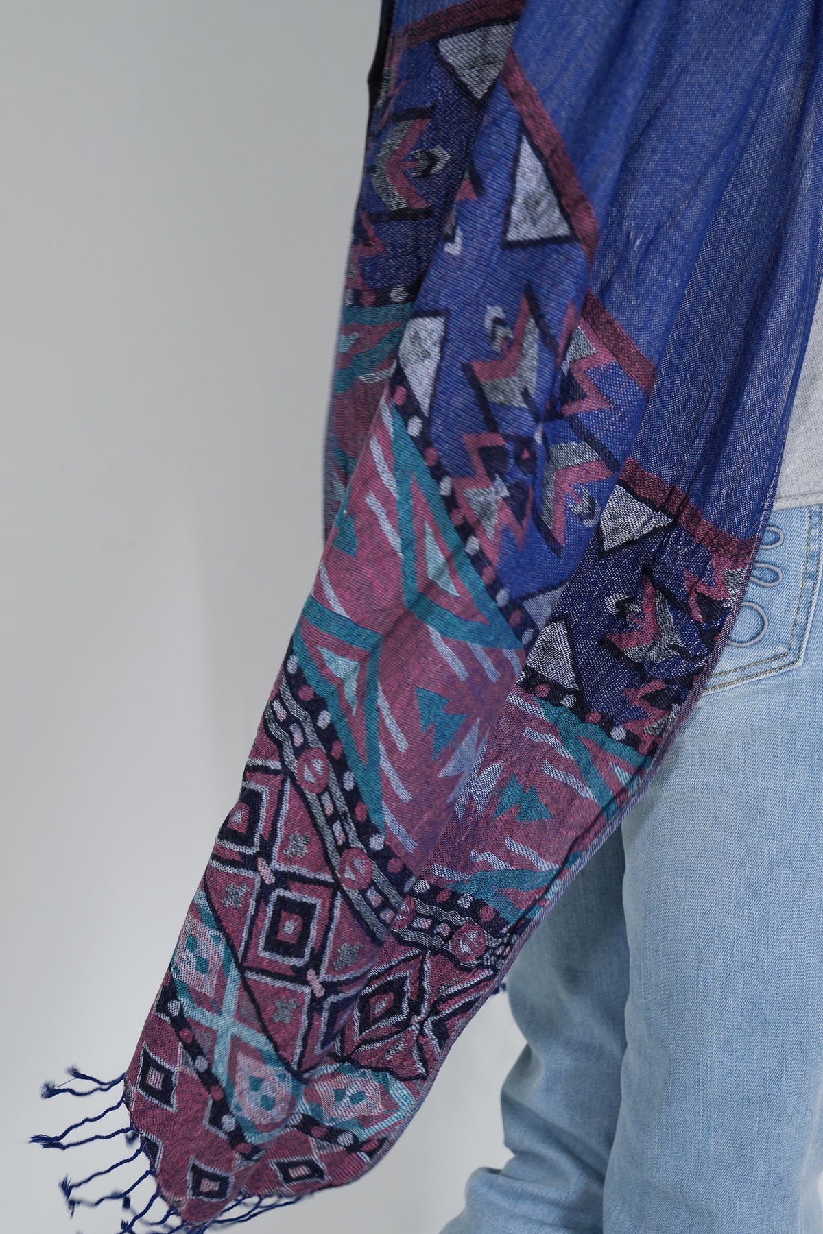 Cobalt Lola Scarf, scarf from Something Pretty, alternative view