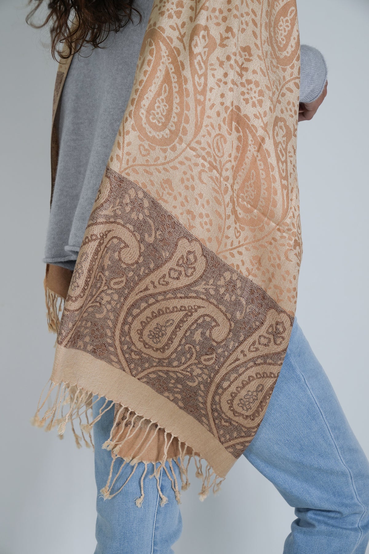 Beige Jenna Scarf, a scarf from Something Pretty