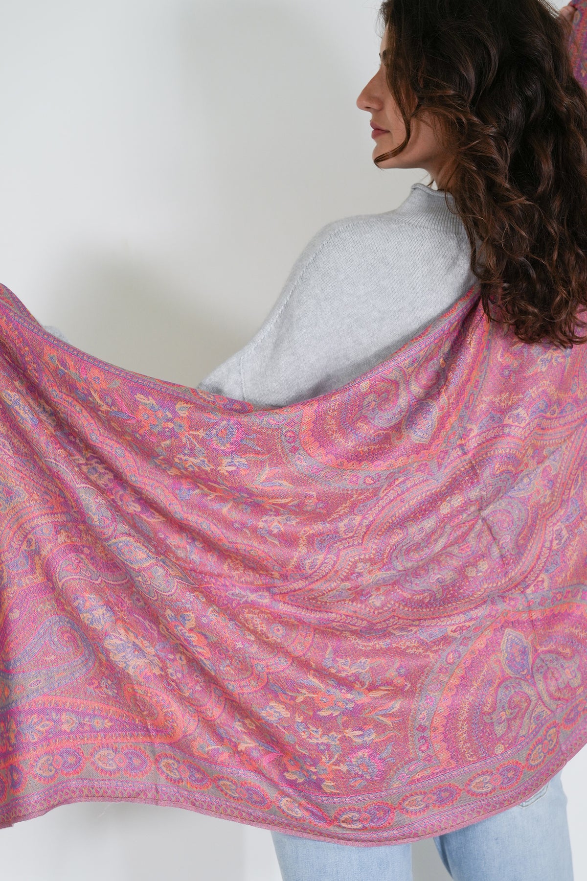 Pink Ruby Scarf, scarf from Something Pretty, alternative view
