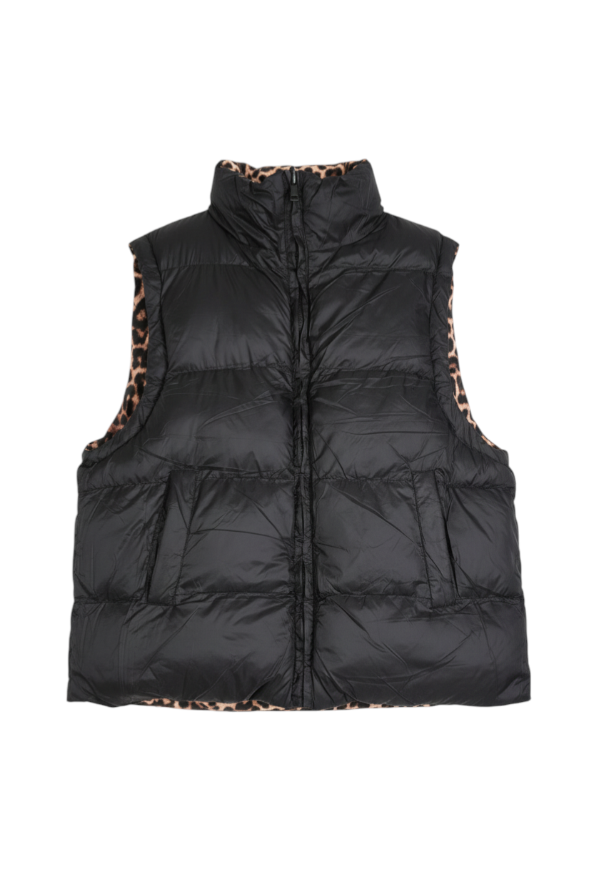 Leopard Sleeveless Puffer