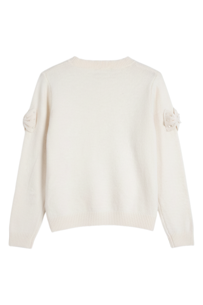 Cream Bow Jumper