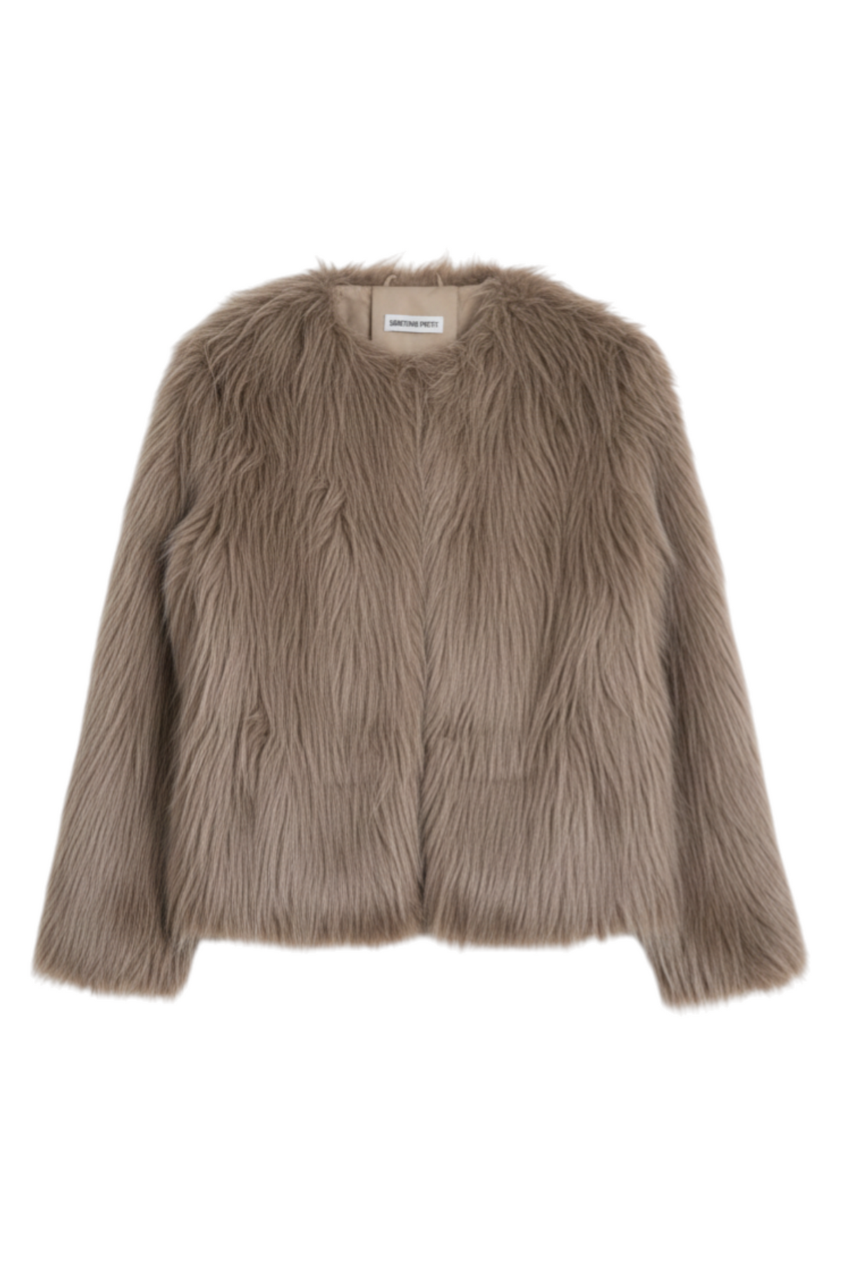 Caramel Shaggy Faux Fur Jacket, faux fur winter jacket from Something Pretty, alternative view