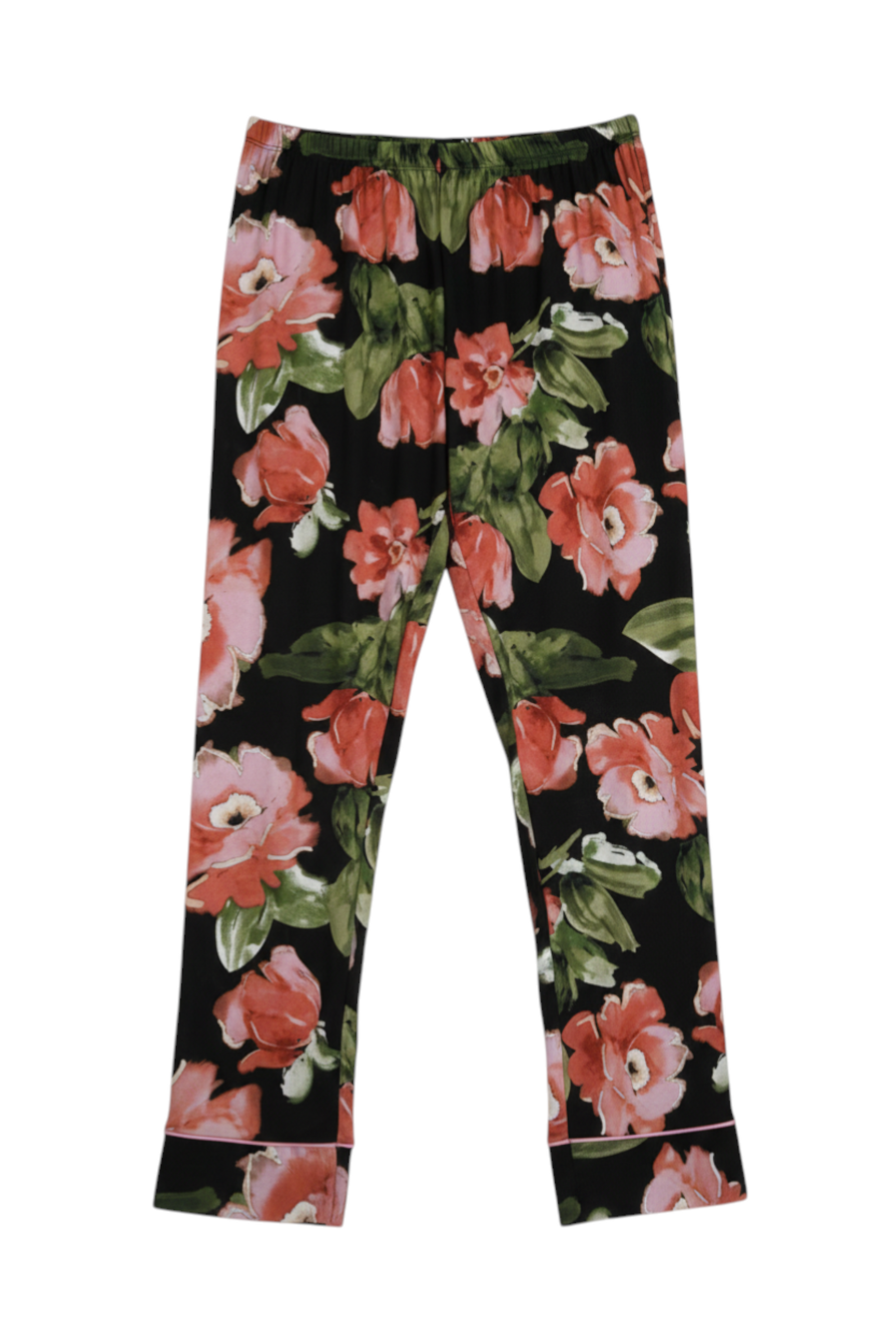 Dreamy Black & Coral Floral Long Sleeve PJ