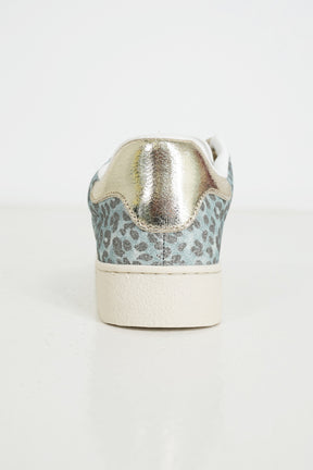 Turquoise Leopard Shimmer Sneaker