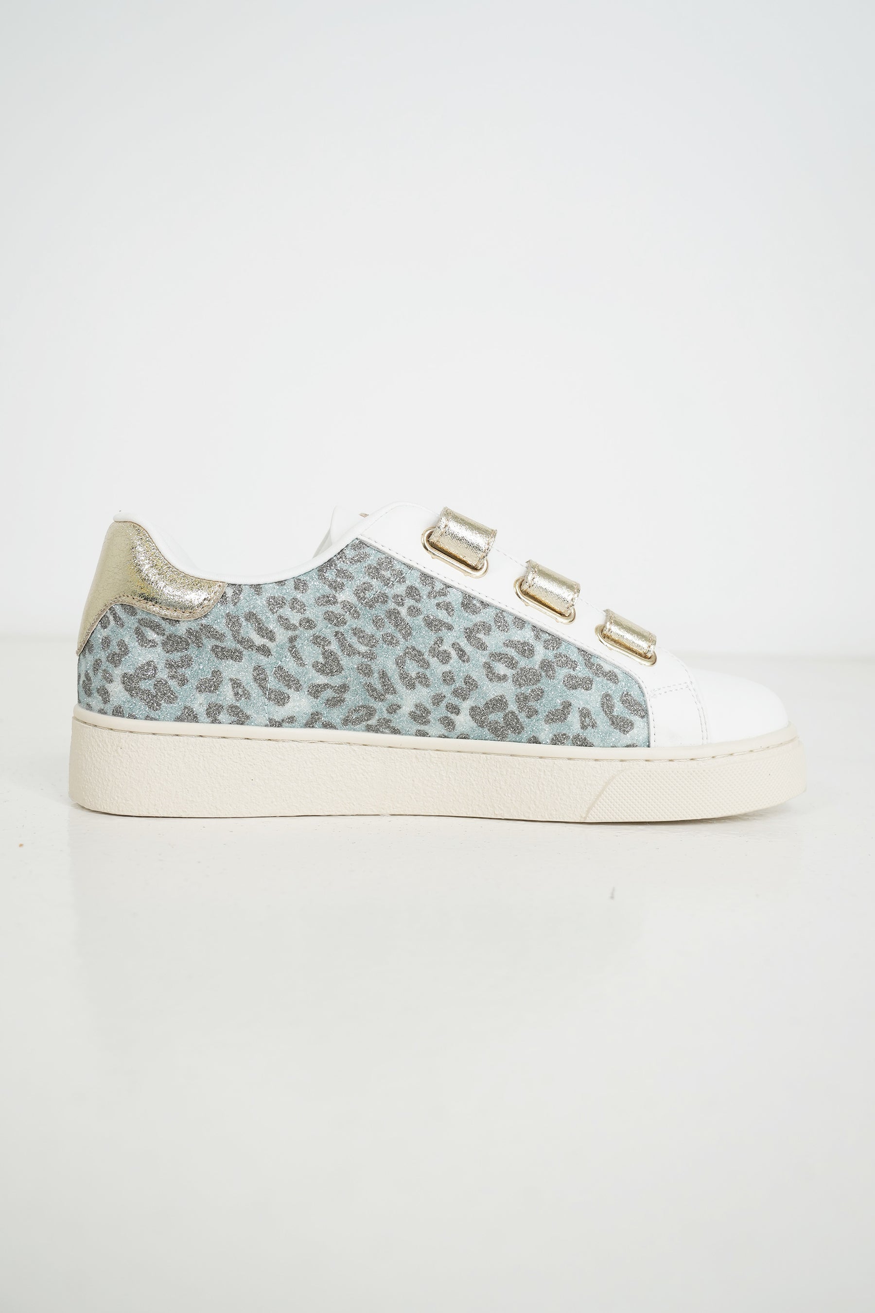 Turquoise Leopard Shimmer Sneaker