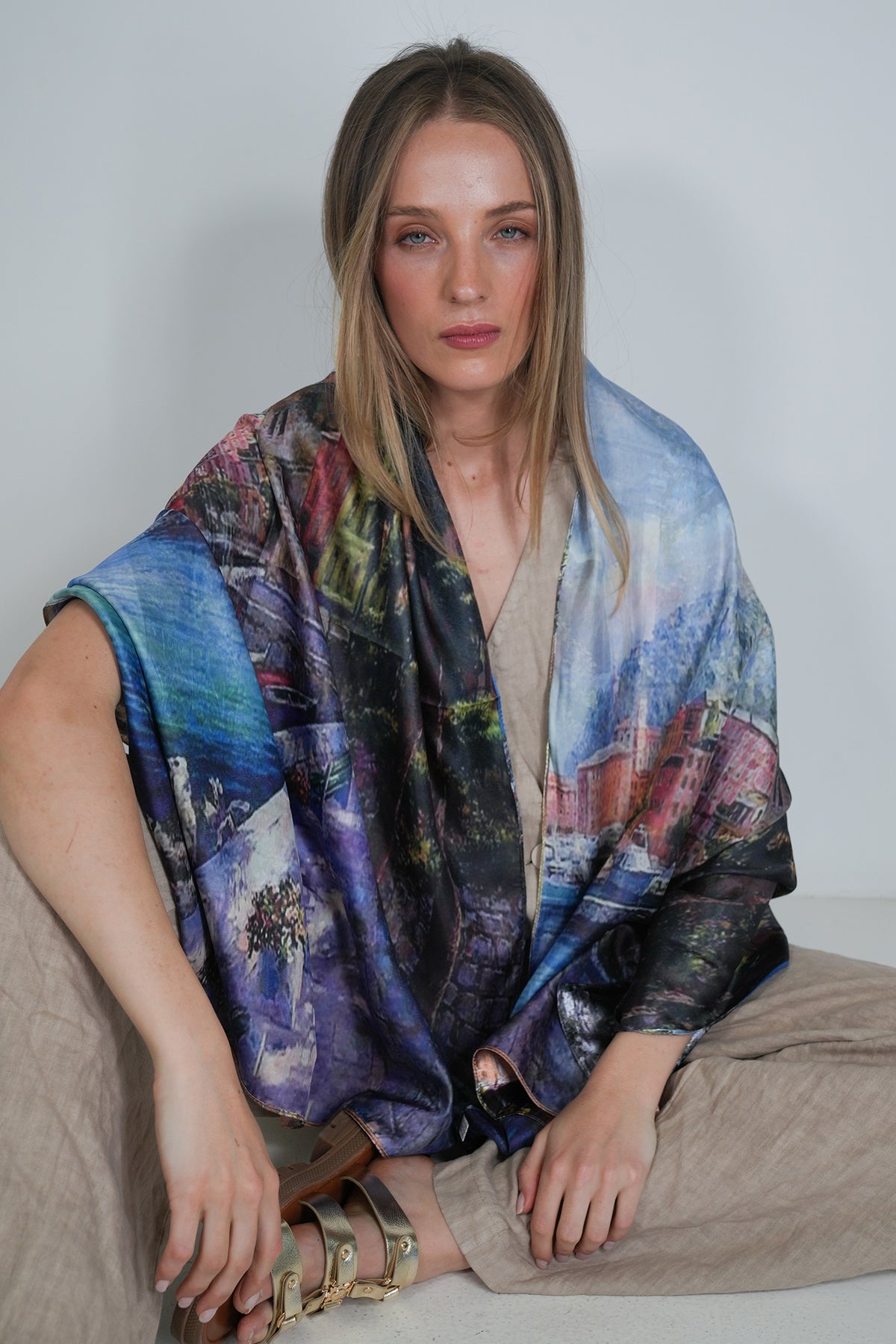 European Reversible Silk Scarf